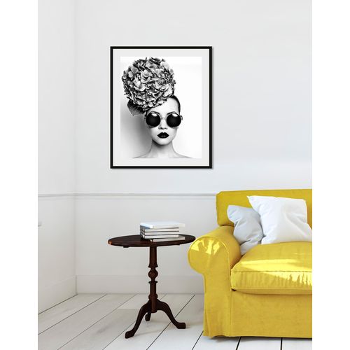 4049009842897 - Bild QUEENCE Chantal Bilder Gr B H 40 cm x 50 cm Wandbild Frau Hochformat 1 St weiß Bild Kunstdruck Bilder mit Rahmen