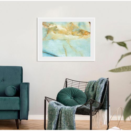 4049009918790 - Bild QUEENCE Pascal Bilder Gr B H 50 cm x 40 cm Wandbild Abstrakt Querformat 1 St goldfarben (weiß) Bild Acrylglasbilder Bilder