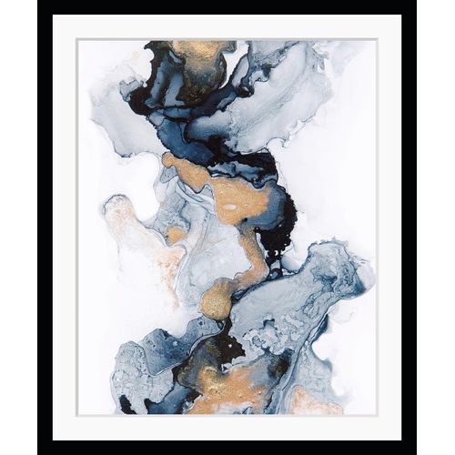 4049009848417 - Bild QUEENCE Wlad Bilder Gr B H 40 cm x 50 cm Wandbild Abstrakt Hochformat bunt (rot grau blau) Kunstdrucke Marmor Abstrakt Muster gerahmt