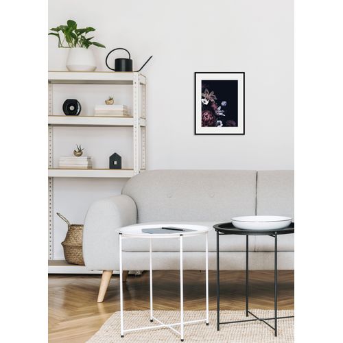 4049009842088 - Bild QUEENCE Luise Bilder Gr B H 40 cm x 50 cm Wandbild Blumen Hochformat 1 St lila Bild Kunstdruck Bilder mit Rahmen