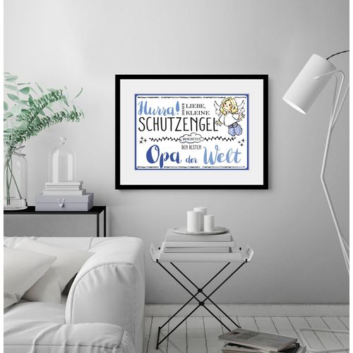 4049009929307 - Bild »Schutzengel Opa« Engel-Himmel-Stern-Sterne-Schriftzug-Sprüche & Texte-Liebessprüche-Blumen (1 St) HD Premium Poster-Druck inkl Holzrahmen 4049009929307 - Bild »Schutzengel Opa« Engel-Himmel-Stern-Sterne-Schriftzug-Sprüche & Texte-Liebessprüche-Blumen (1 St) HD Premium Poster-Druck inkl Holzrahmen