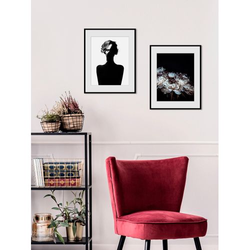 4049009842026 - Bild QUEENCE Ella Bilder Gr B H 40 cm x 50 cm Wandbild Blumen Hochformat 1 St weiß Bild Kunstdruck Bilder mit Rahmen