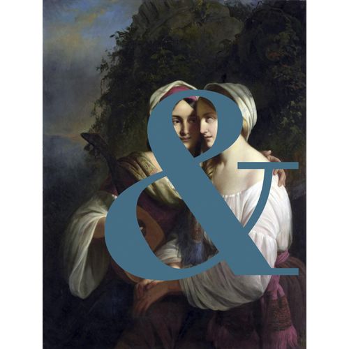 4049009352204 - Acrylglasbild »Liebespaar mit Farbklecks« Kunst-Gemälde-Frau-Bilder von Liebespaaren-Historische Persönlichkeiten-Formen-Mann Fine Art-Print in Galeriequalität