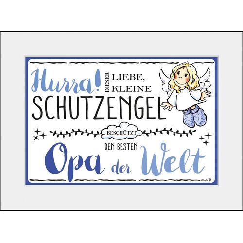 4049009929291 - Bild »Schutzengel Opa« Engel-Himmel-Stern-Sterne-Schriftzug-Sprüche & Texte-Liebessprüche-Blumen (1 St) HD Premium Poster-Druck inkl Holzrahmen 4049009929291 - Bild »Schutzengel Opa« Engel-Himmel-Stern-Sterne-Schriftzug-Sprüche & Texte-Liebessprüche-Blumen (1 St) HD Premium Poster-Druck inkl Holzrahmen