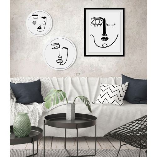 4049009844853 - Bild QUEENCE Elisabeth Bilder Gr B H 50 cm x 70 cm Wandbild Abstrakt Hochformat 1 St schwarz Bild Kunstdruck Bilder mit Rahmen