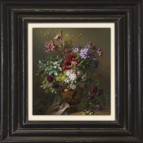 4049009100812 - Leinwandbild »Blumen« Kunst-Blumen-Blumenbilder-Vasen & Töpfe-Stillleben Premium-Leinwandstoff Handarbeit aus Deutschland 40x40cm