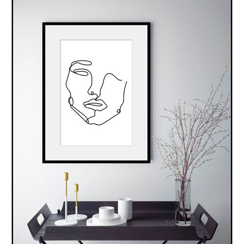 4049009840619 - Bild QUEENCE Sandy Bilder Gr B H 40 cm x 50 cm Wandbild Frau Hochformat 1 St weiß Bild Kunstdruck Bilder mit Rahmen