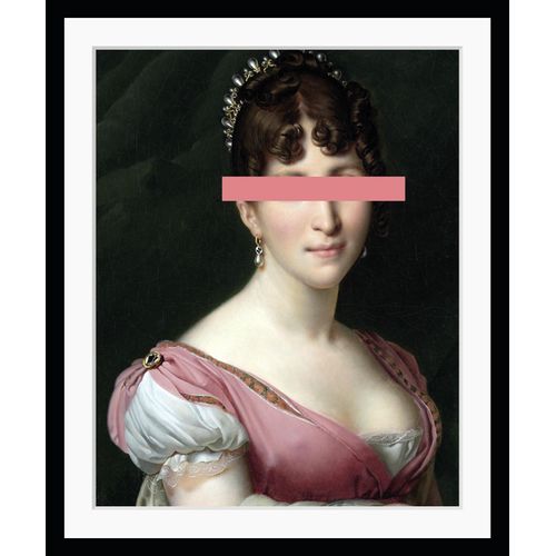4049009889687 - Bild »Johanna mit Farbklecks« Frau-Historische Persönlichkeiten-Bilder von Frauen-Kunst-Gemälde HD Premium Poster-Druck inkl Holzrahmen