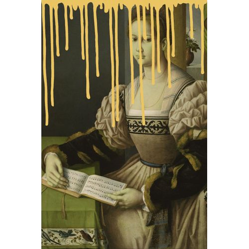 4049009359142 - Acrylglasbild »Frau mit Buch und Farbklecks« Kunst-Gemälde-Frau-Bilder von Frauen-Historische Persönlichkeiten-Formen Fine Art-Print in Galeriequalität