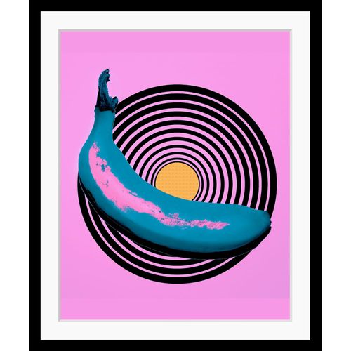4049009921394 - Bild QUEENCE Manu Bilder Gr B H 30 cm x 40 cm Wandbild Obst Hochformat blau (blau lila) Kunstdrucke Obst gerahmt