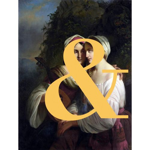 4049009362678 - Acrylglasbild »Liebespaar mit Farbklecks« Kunst-Gemälde-Frau-Bilder von Liebespaaren-Historische Persönlichkeiten-Formen-Mann Fine Art-Print in Galeriequalität
