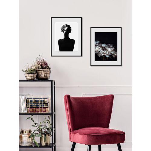 4049009842033 - Bild QUEENCE Ella Bilder Gr B H 50 cm x 70 cm Wandbild Blumen Hochformat 1 St weiß Bild Kunstdruck Bilder mit Rahmen