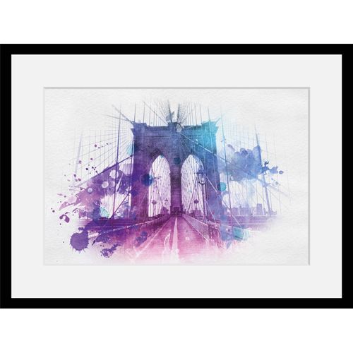 4049009913603 - Bild QUEENCE Demir Bilder Gr B H 40 cm x 30 cm Wandbild Brücken Querformat lila (lila blau) Kunstdrucke Brücke gerahmt Stadt 4049009913603 - Bild QUEENCE Demir Bilder Gr B H 40 cm x 30 cm Wandbild Brücken Querformat lila (lila blau) Kunstdrucke Brücke gerahmt Stadt