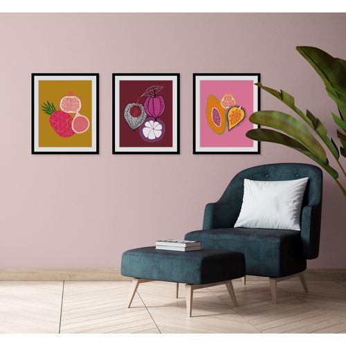 4049009919902 - Bild »Merlin« Obst-Obst Bilder-Lebensmittel-Essen-Kunst-Figuren (1 St) HD Premium Poster-Druck inkl Holzrahmen