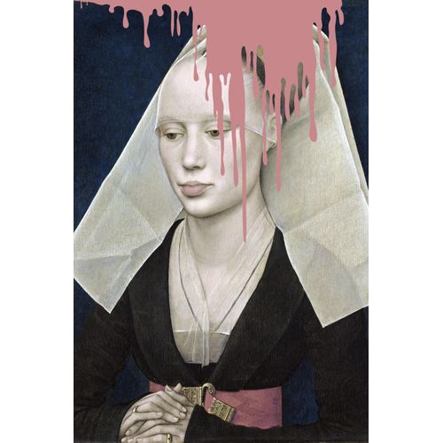 4049009354277 - Acrylglasbild »Nonne mit Farbklecks« Kunst-Gemälde-Frau-Bilder von Frauen-Historische Persönlichkeiten-Formen-Religion-Kirche Fine Art-Print in Galeriequalität