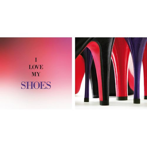 4049009621867 - Leinwandbild »Shoes« Schuh-Schuhe-Kunst-Modern-Sprüche-Sprüche & Texte-Schriftzug-Schriftzüge (Set) Premium-Leinwandstoff Handarbeit aus Deutschland Spruch 2er Set