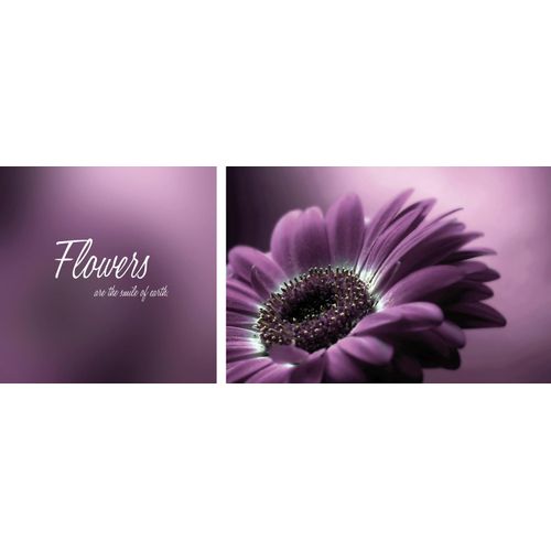 4049009048961 - Leinwandbild »Flower« Blumen-Blumenbilder-Kunst-Modern-Spa-Spa Bilder-Sprüche-Sprüche & Texte-Schriftzug-Schriftzüge (Set) Premium-Leinwandstoff Handarbeit aus Deutschland Spruch 2er Set