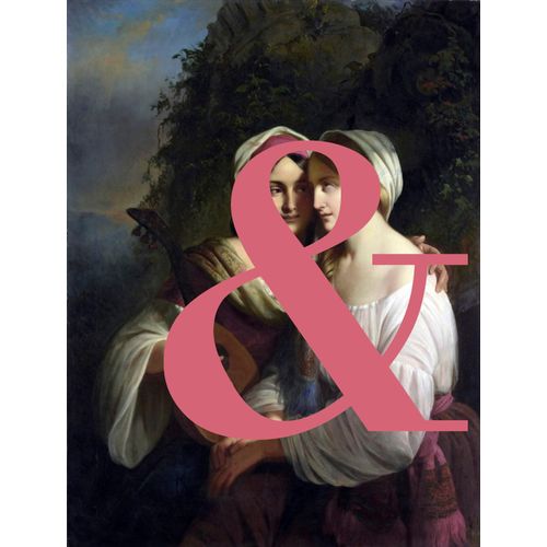 4049009360964 - Acrylglasbild »Liebespaar mit Farbklecks« Kunst-Gemälde-Frau-Bilder von Liebespaaren-Historische Persönlichkeiten-Formen-Mann Fine Art-Print in Galeriequalität