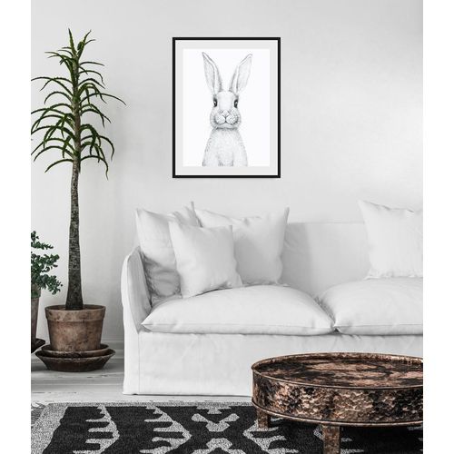 4049009931102 - Bild »Aleksi« Hase-Hasen-Schwarz-Weiss-Kunst-Haustiere (1 St) HD Premium Poster-Druck inkl Holzrahmen 4049009931102 - Bild »Aleksi« Hase-Hasen-Schwarz-Weiss-Kunst-Haustiere (1 St) HD Premium Poster-Druck inkl Holzrahmen