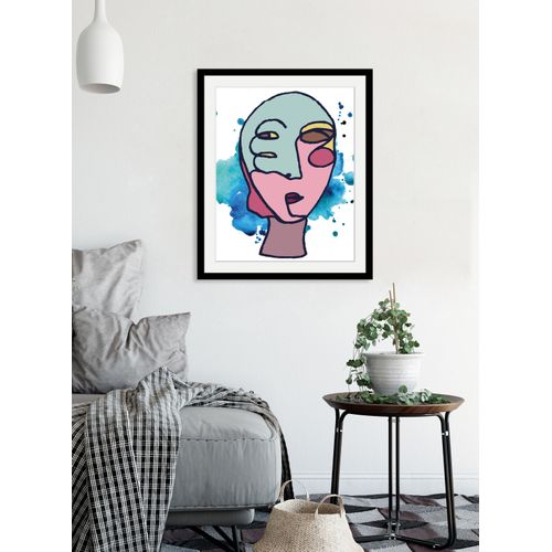 4049009845034 - Bild QUEENCE Marlick Bilder Gr B H 50 cm x 70 cm Wandbild Abstrakt Hochformat 1 St bunt Bild Kunstdruck Bilder mit Rahmen