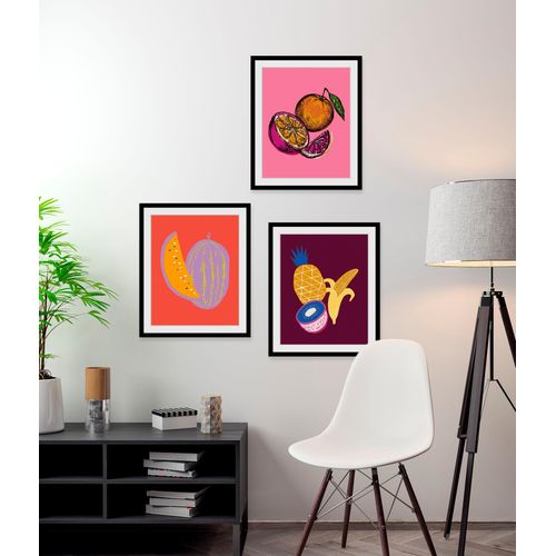 4049009919810 - Bild »Maya« Obst-Obst Bilder-Lebensmittel-Essen-Kunst-Figuren (1 St) HD Premium Poster-Druck inkl Holzrahmen