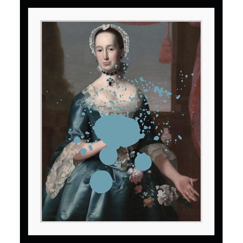 4049009889588 - Bild »Alina mit Farbklecks« Frau-Historische Persönlichkeiten-Bilder von Frauen-Kunst-Gemälde HD Premium Poster-Druck inkl Holzrahmen