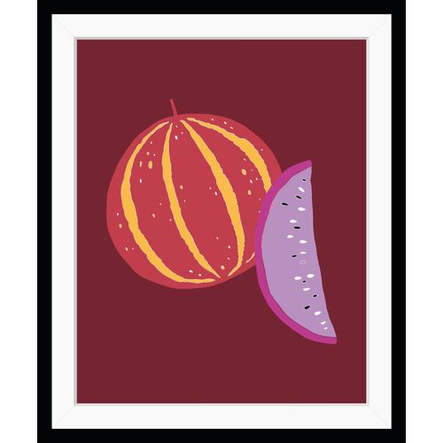 4049009921189 - Bild QUEENCE Liva Bilder Gr B H 30 cm x 40 cm Wandbild Obst Hochformat bunt (lila weinrot) Kunstdrucke gerahmt Obst