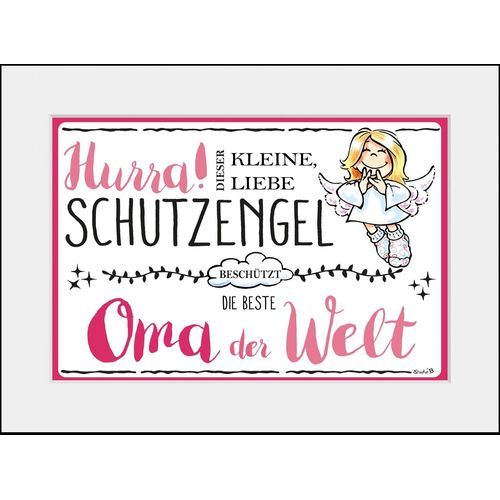 4049009929314 - Bild »Schutzengel Oma« Engel-Himmel-Stern-Sterne-Schriftzug-Sprüche & Texte-Liebessprüche (1 St) HD Premium Poster-Druck inkl Holzrahmen 4049009929314 - Bild »Schutzengel Oma« Engel-Himmel-Stern-Sterne-Schriftzug-Sprüche & Texte-Liebessprüche (1 St) HD Premium Poster-Druck inkl Holzrahmen