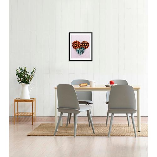 4049009921943 - Bild »Ole« Obst-Obst Bilder-Lebensmittel-Essen-Kunst-Figuren-Ananas-Herz-Herzbilder (1 St) HD Premium Poster-Druck inkl Holzrahmen
