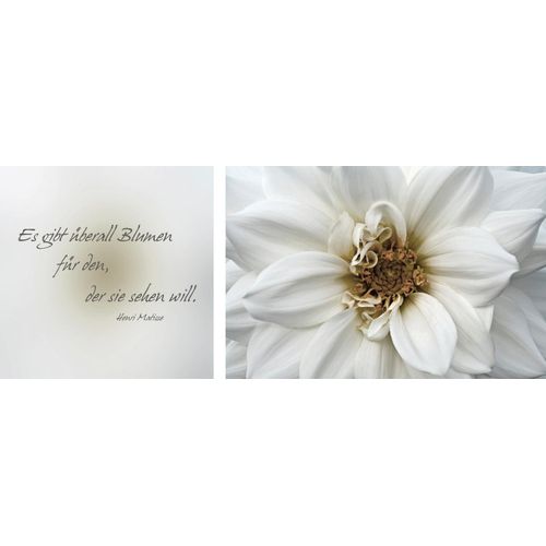 4049009494249 - Leinwandbild »Blumen« Blumen-Blumenbilder-Kunst-Modern-Spa-Spa Bilder-Sprüche-Sprüche & Texte-Schriftzug-Schriftzüge (Set) Premium-Leinwandstoff Handarbeit aus Deutschland Zitat 2er Set