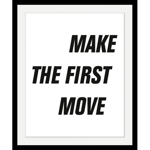 4049009110750 - Bild QUEENCE First Move Bilder Gr B H T 30 cm x 40 cm x 3 cm schwarz Kunstdrucke Bilder in 3 Größen gerahmt