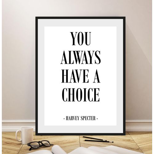 4049009842606 - Bild »CHOICE« Schriftzug-Humor-Sprüche & Texte-Schwarz-Weiss-Filmfiguren (1 St) HD Premium Poster-Druck inkl Holzrahmen 4049009842606 - Bild »CHOICE« Schriftzug-Humor-Sprüche & Texte-Schwarz-Weiss-Filmfiguren (1 St) HD Premium Poster-Druck inkl Holzrahmen