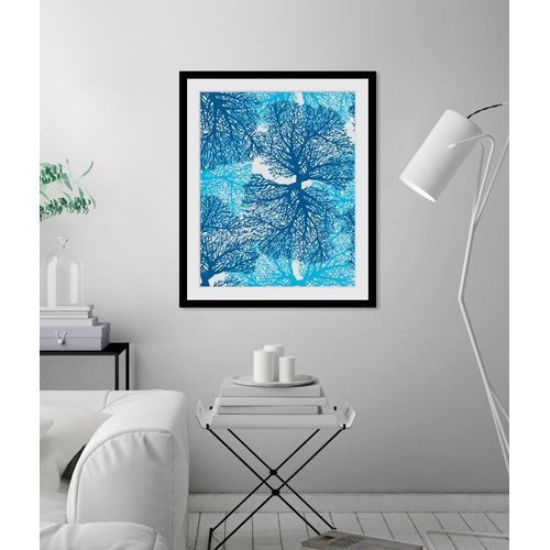 4049009845522 - Bild QUEENCE Mirco Bilder Gr B H 30 cm x 40 cm Wandbild Meer Hochformat 1 St blau Bild Kunstdruck Bilder mit Rahmen