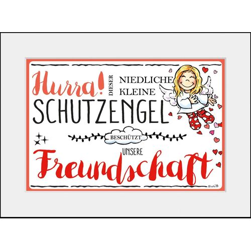 4049009929277 - Bild »Schutzengel Freundschaft« Engel-Himmel-Stern-Sterne-Schriftzug-Sprüche & Texte-Liebessprüche-Blumen (1 St) HD Premium Poster-Druck inkl Holzrahmen 4049009929277 - Bild »Schutzengel Freundschaft« Engel-Himmel-Stern-Sterne-Schriftzug-Sprüche & Texte-Liebessprüche-Blumen (1 St) HD Premium Poster-Druck inkl Holzrahmen