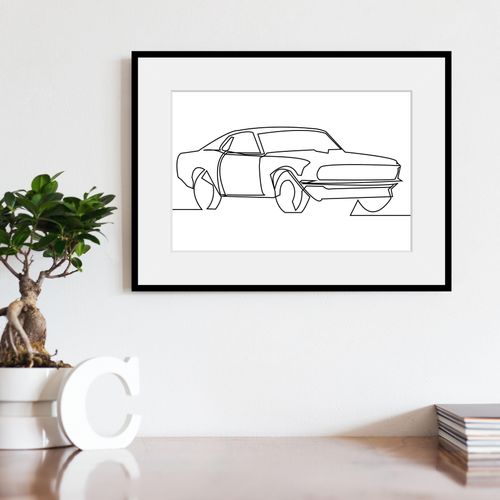 4049009840855 - Bild QUEENCE Shotgun Bilder Gr B H 50 cm x 40 cm Wandbild Auto Querformat 1 St weiß Bild Kunstdruck Bilder mit Rahmen 4049009840855 - Bild QUEENCE Shotgun Bilder Gr B H 50 cm x 40 cm Wandbild Auto Querformat 1 St weiß Bild Kunstdruck Bilder mit Rahmen