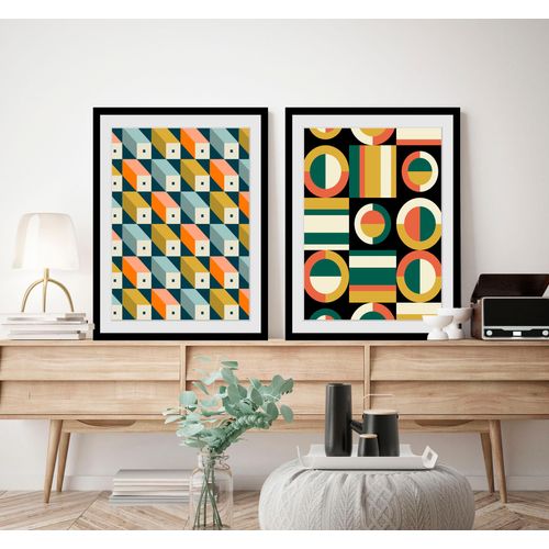 4049009847564 - Bild QUEENCE Noel Bilder Gr B H 30 cm x 40 cm Wandbild Abstrakt Hochformat 1 St bunt Bild Kunstdruck Bilder mit Rahmen