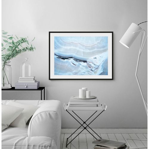 4049009919018 - Bild QUEENCE Henna Bilder Gr B H 70 cm x 50 cm Wandbild Abstrakt Querformat 1 St blau (schwarz) Bild Acrylglasbilder Bilder