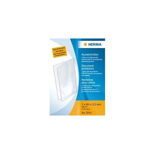 4008705789691 - HERMA Ausweishüllen Transparent PP (Polypropylen) 113 x 8 cm 25 Stück