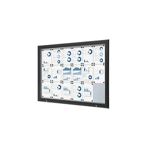 8595578321920 - SHOWDOWN Abschließbarer Schaukasten Magnetisch 1465 (B) x 1067 (H) cm Schwarz 18 x DIN A4 8595578321920 - SHOWDOWN Abschließbarer Schaukasten Magnetisch 1465 (B) x 1067 (H) cm Schwarz 18 x DIN A4