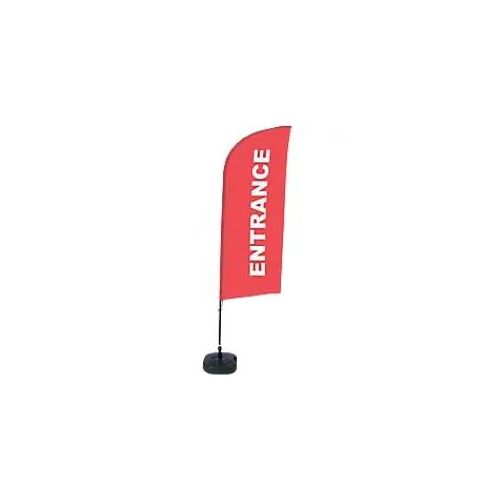 8596052143953 - SHOWDOWN Strandflagge Entrance Windform Rot 330 x 89 cm Einzel Aluminium