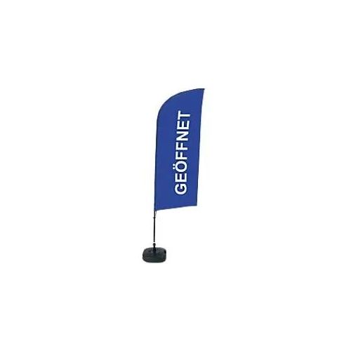 8596052143274 - SHOWDOWN Strandflagge Geöffnet Windform Blau 330 x 89 cm Einzel Aluminium