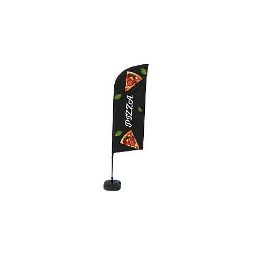 8596052144059 - SHOWDOWN Strandflagge Pizza Windform 330 x 89 cm Einzel Aluminium