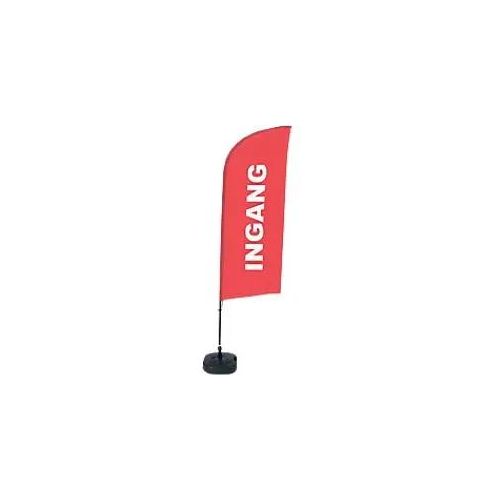 8596052143977 - SHOWDOWN Strandflagge Ingang Windform Rot 330 x 89 cm Einzel Aluminium