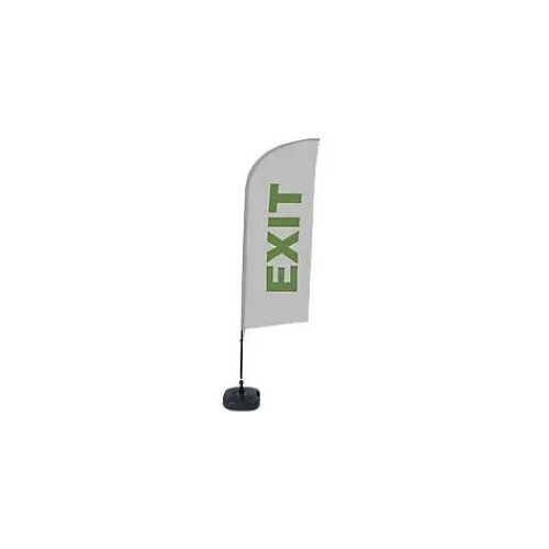 8596052143724 - SHOWDOWN Strandflagge Exit Windform Grau 330 x 89 cm Einzel Aluminium