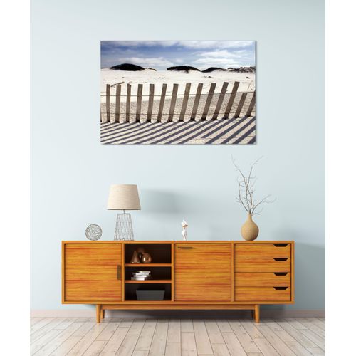 4047809883843 - Acrylglasbild QUEENCE Holzzaun im Sand beige (farbe bild(er) beige) B120cm H80cm Bilder Fine Art-Print in Galeriequalität 4047809883843 - Acrylglasbild QUEENCE Holzzaun im Sand beige (farbe bild(er) beige) B120cm H80cm Bilder Fine Art-Print in Galeriequalität