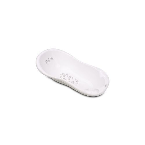 3800166110110 - Baby Badewanne 100 cm mit Anti-Rutsch-Matte Wasserablauf Ablagefächer weiß Sterne 3800166110110 - Baby Badewanne 100 cm mit Anti-Rutsch-Matte Wasserablauf Ablagefächer weiß Sterne