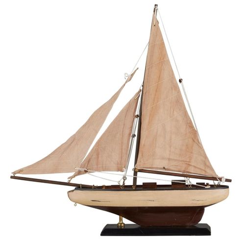 5709898379407 - Deko Segelschiff mit leinenfarbigen Segeln 235 x 67 x 23 cm braun 5709898379407 - Deko Segelschiff mit leinenfarbigen Segeln 235 x 67 x 23 cm braun
