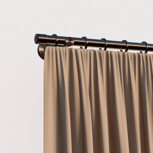 4042627424780 - Gardinenstange INDEKO Linz Gardinenstangen Gr L 370 cm Ø 20 mm 1 läufig 1 läufig braun (braun antik) Kinder Gardinenstangen für Komplett-Set inkl Montagematerial