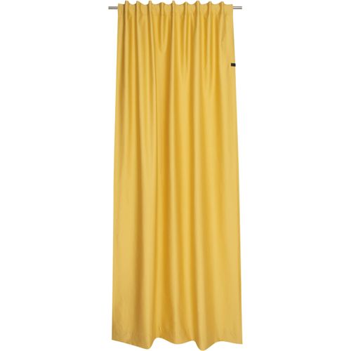 4005414469593 - Vorhang SCHÖNER WOHNEN-KOLLEKTION Soft Gardinen Gr 250 cm Multifunktionsband 130 cm goldfarben Schlafzimmergardinen mit Lederapplikation