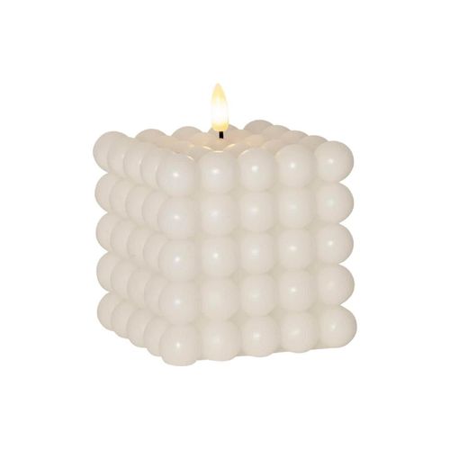 7391482061522 - Star Trading - Kerze Flamme Dot Bubblekerze Weiß led Timer Warmweiß 125 cm